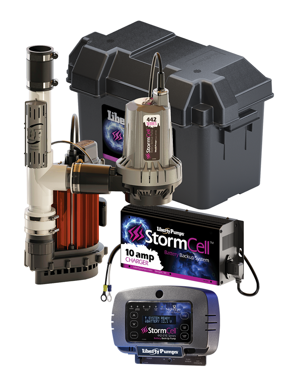 LIBERTY LIBERTY LIBPC45744210A Sump Pump Combo System Primary and Backup
