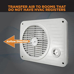 LID CORPORATION LID CORPORATION TW208 ThruWall Variable Speed Room to Room Transfer Fan