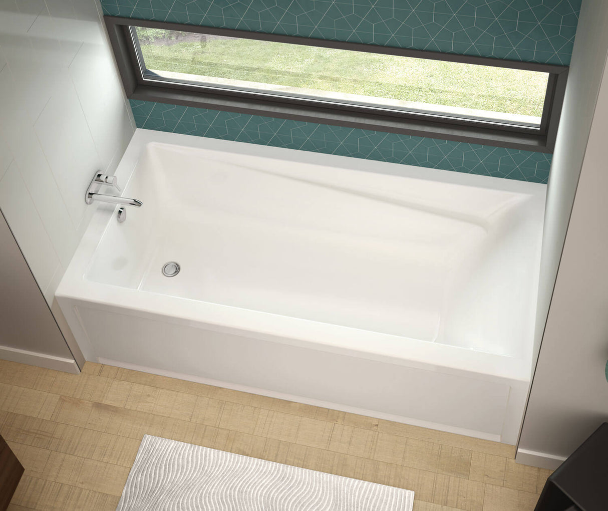 MAAX MAAX 106188-000-001-102 MAAX Exhibit 7242 IFS AFR Acrylic Alcove Left-Hand Drain Bathtub in White