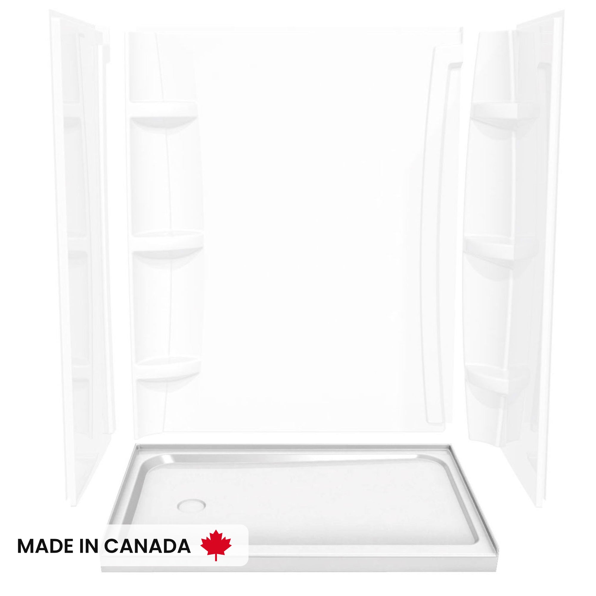 MAAX MAAX 105706-000-001-001 6032 Acrylic Alcove Shower Base with Left-Hand Drain