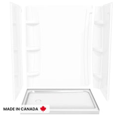 MAAX MAAX 105706-000-001-001 6032 Acrylic Alcove Shower Base with Left-Hand Drain