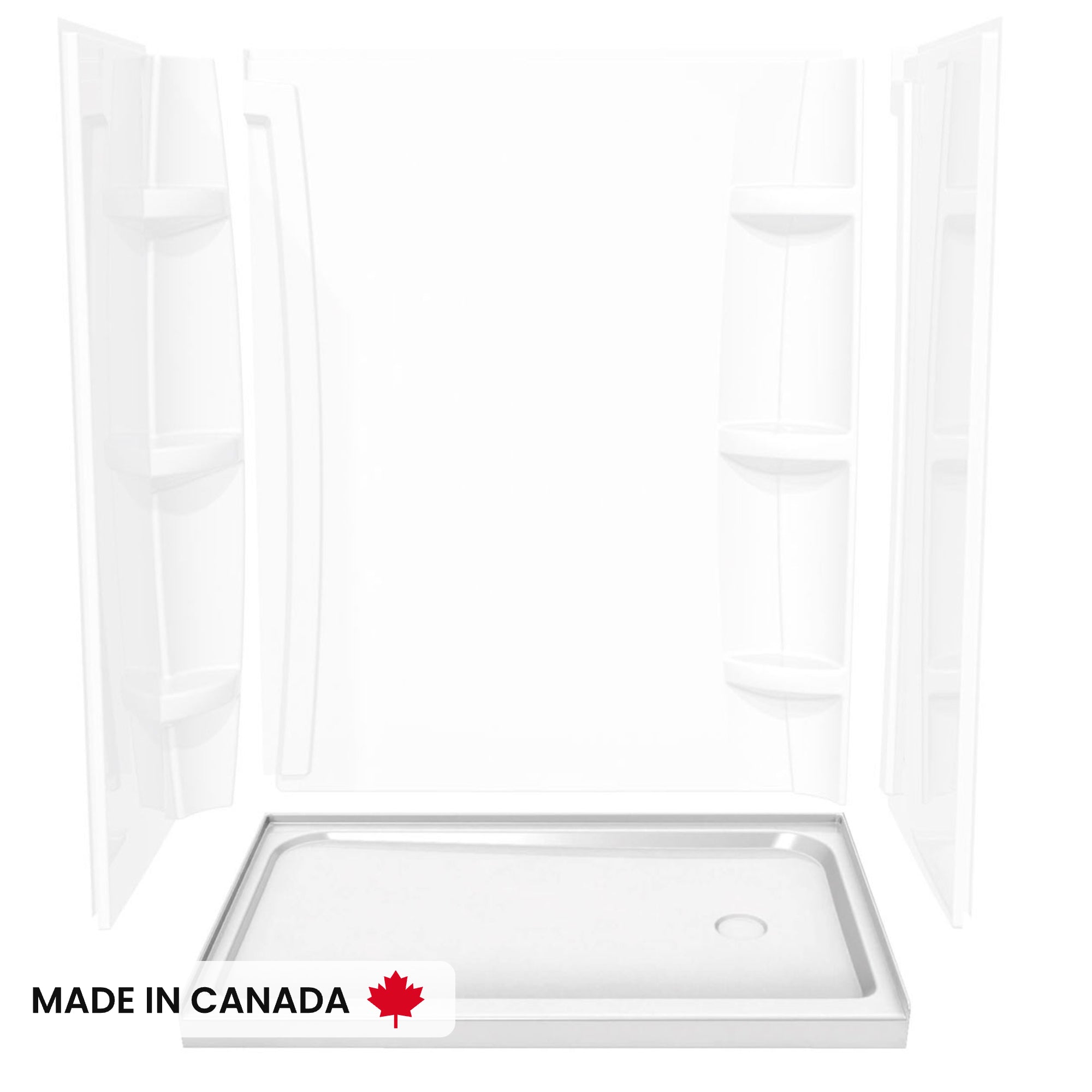 MAAX MAAX 105706-000-001-001 6032 Acrylic Alcove Shower Base with Left-Hand Drain