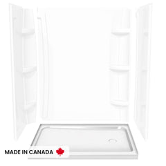 MAAX MAAX 105706-000-001-001 6032 Acrylic Alcove Shower Base with Left-Hand Drain