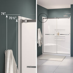 MAAX BATH MAAX BATH 136272-900-305-000 Duel 56-58 ½ x 70 ½-74 in. Bypass Shower Door 136272-900-305-000