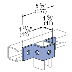 ALLIED ALLIED PS613-EG Power-Strut Fitting Electrogalvanized Steel
