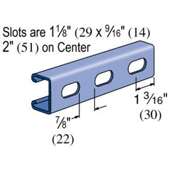 ALLIED ALLIED PS500EH-10SS Stainless Steel Slotted Channel 10 ft