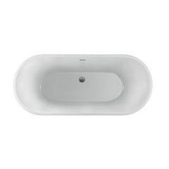 BARCLAY Barclay ATSOVN67FIG-MB Radcliff 67-Inch Acrylic Freestanding Soaking Bathtub
