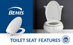 BEMIS BEMIS 500ECWHITE Round Enameled Wood Toilet Seat White