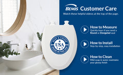 BEMIS BEMIS 500ECWHITE Round Enameled Wood Toilet Seat White