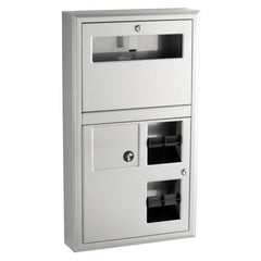 BOBRICK Bobrick 3579 ClassicSeries Surface-Mounted Toilet Tissue, Seat Cover Dispenser and Waste Disposal