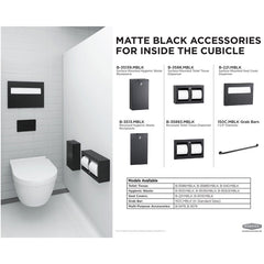 BOBRICK BOBRICK 38032.MBLK Semi-Recessed Paper Towel Dispenser and Waste Receptacle