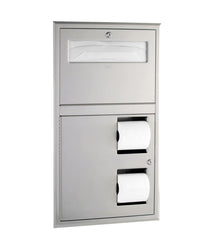 BOBRICK BOBRICK 34745 Recessed Toilet Tissue and Seat Cover Dispenser