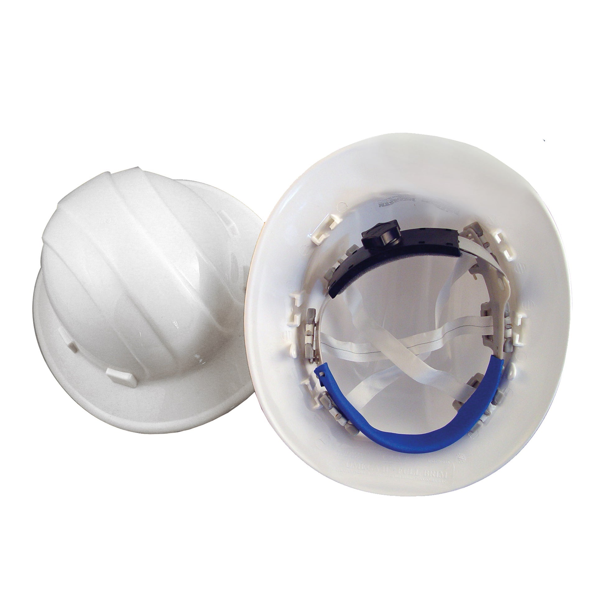 BON BON 84-536 Full Brim Hard Hat - White with Ratchet