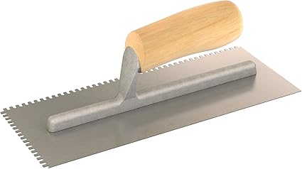 BON BON 87-129 Notched Trowel with Wood Handle