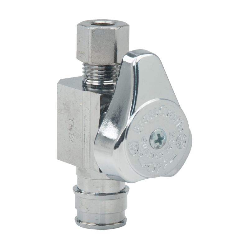 BRASSCRAFT Brasscraft G2CPN14XC1 1/2 Nominal Press x 3/8 OD Compression 1/4 Turn Straight Stop Valve