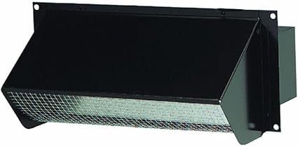 BROAN-NUTONE BROAN-NUTONE 639BLACK Steel Wall Cap for 3-1/4-Inch x 10-Inch Duct