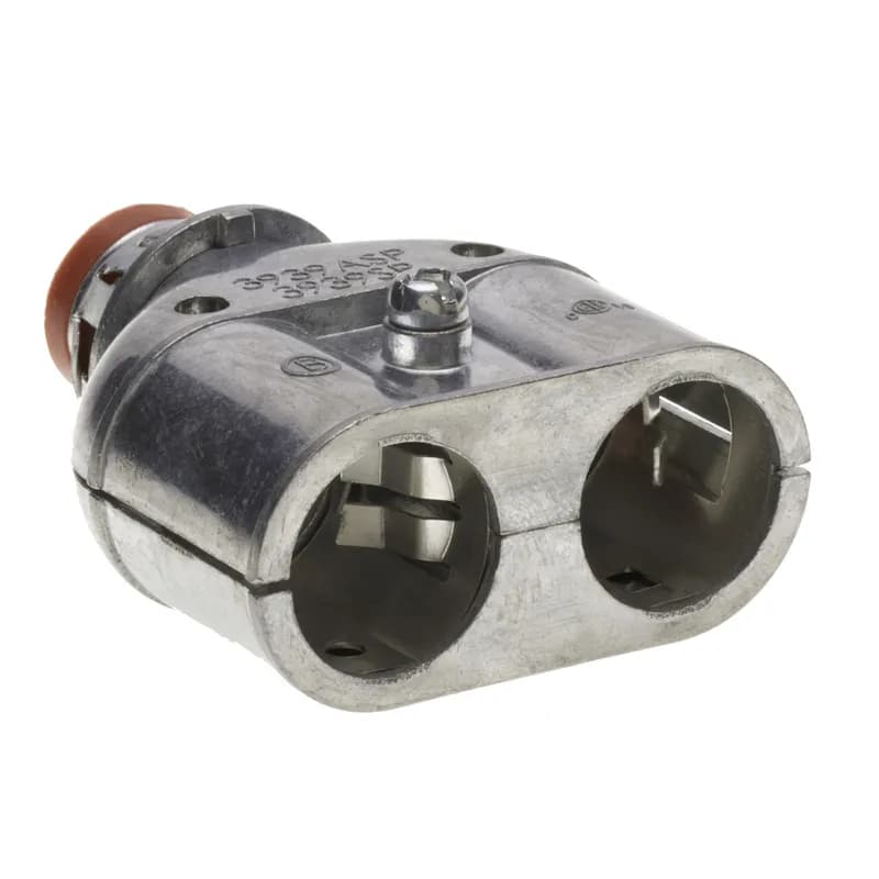 BRIDGEPORT Bridgeport 3939SP E-Z Lock Snap-in Connector Duplex 1/2 Die Cast Zinc