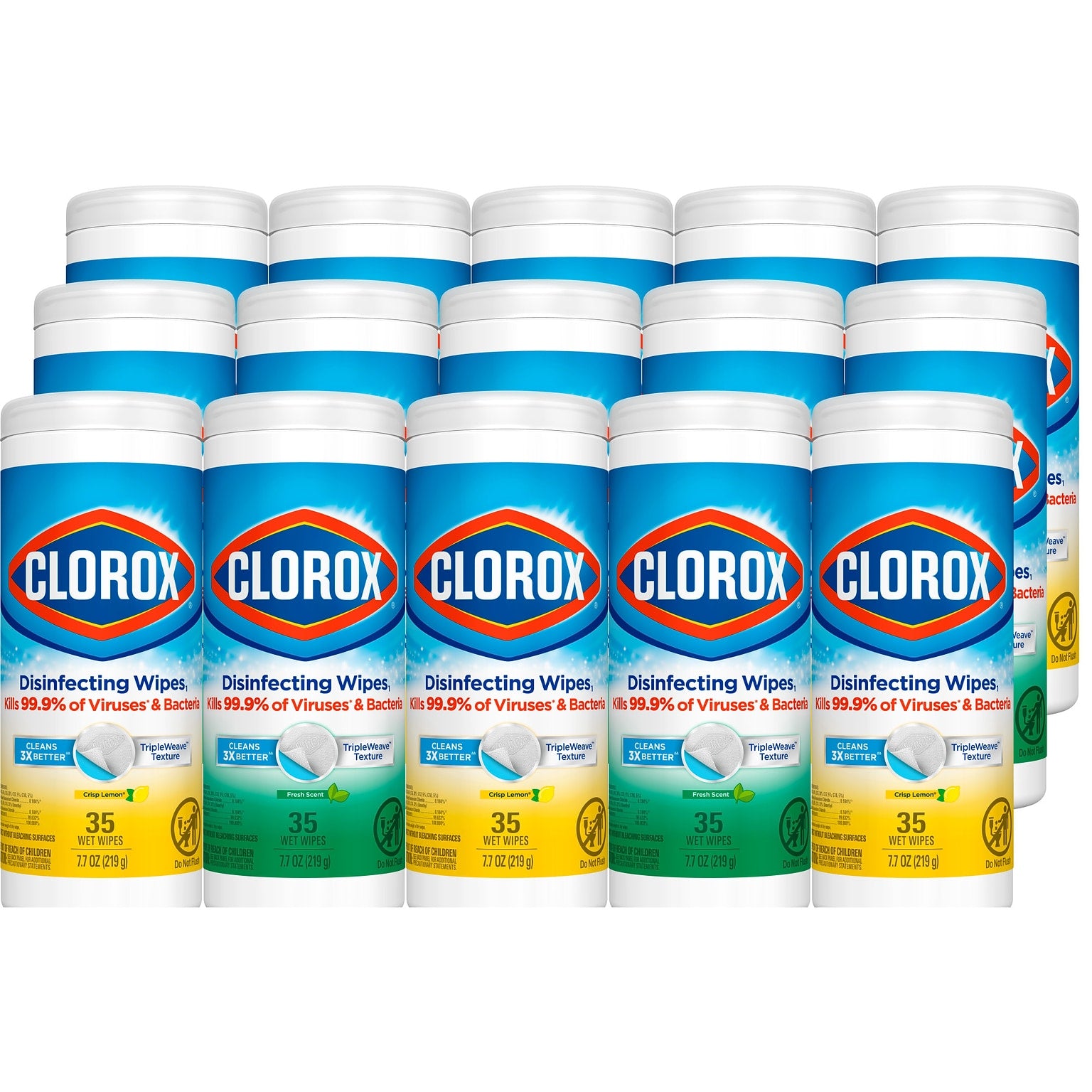 CLOROX Clorox 30112 Disinfecting Wipes Fresh Scent/Citrus Blend 35 Wipes/Canister