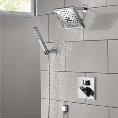 DELTA FAUCET Delta Faucet 55567 Single-Setting H2Okinetic Handshower with Hose and Bracket