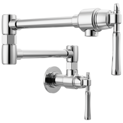 DELTA FAUCET Delta Faucet 62858LF-GLPG Brizo The Tulham Kitchen Collection Wall Mount Pot Filler