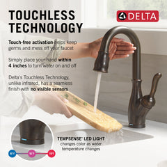 DELTA FAUCET Delta Faucet 9678T-RB-DST Single Handle Pull-Down Bar / Prep Faucet
