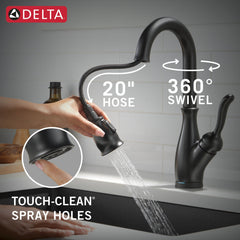 DELTA FAUCET Delta Faucet 9678T-RB-DST Single Handle Pull-Down Bar / Prep Faucet