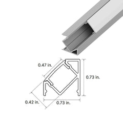 DIODE LED DIODE LED DICPCHBCANACCW CANAL Channel Bundle with End Caps and Mounting Clips