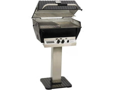 EMPIRE COMFORT SYSTEMS Empire Comfort Systems SS26P Super Premium Gas Grill on Stainless Steel Patio Post
