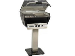 EMPIRE COMFORT SYSTEMS Empire Comfort Systems SS26P Super Premium Gas Grill on Stainless Steel Patio Post