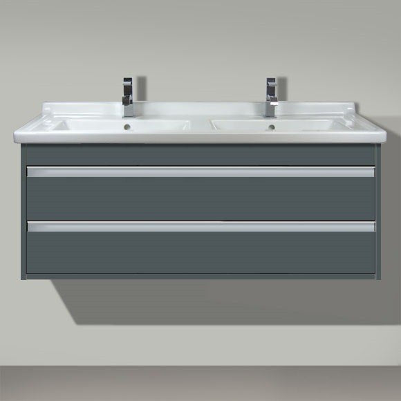 DURAVIT Duravit KT664604949 Ketho Wall-Mounted Vanity Unit in Graphite Matt