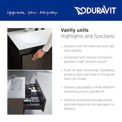 DURAVIT Duravit KT664604949 Ketho Wall-Mounted Vanity Unit in Graphite Matt