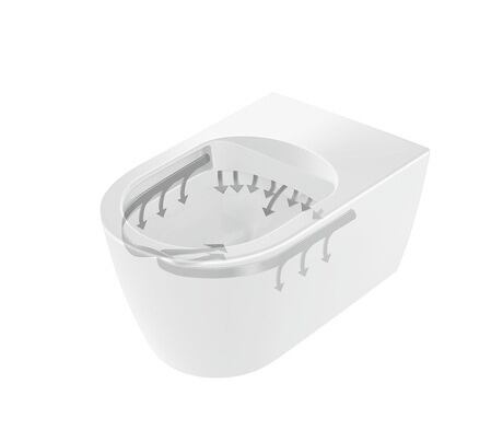 DURAVIT Duravit 25290900921 ME by Starck Wall-Mounted Dual Flush Toilet