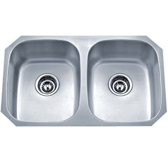 ELKAY ELKAY CASS18UM29DB Cahaba Designs Undermount 29-3/8 inch 50/50 Bowl 18 Ga. Stainless Steel Kitchen Sink