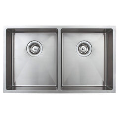 ELKAY ELKAY CASS18UM29DB Cahaba Designs Undermount 29-3/8 inch 50/50 Bowl 18 Ga. Stainless Steel Kitchen Sink