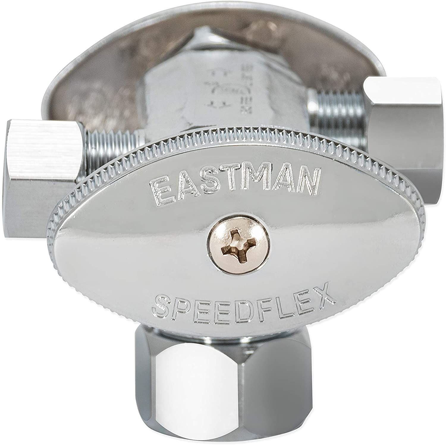 EZ-FLO EZ-FLO 04352LF Dual Outlet/Dual Handle Stop Valve Chrome 5/8 Inch Comp X 3/8 Inch Com
