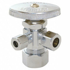 EZ-FLO EZ-FLO 04351LF Eastman 5/8 Comp X 3/8 Comp X 1/4 Comp Dual Outlet Stop Valve