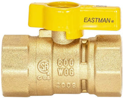 EZ-FLO EZ-FLO 60011 Brass Straight Gas Ball Valve With 1/4-Turn Handle 3/4 FIP