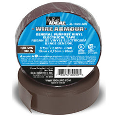 IDEAL INDUSTRIES Ideal Industries 46-1700C-BRN General Purpose Electrical Vinyl Tape Brown 3/4 x 66ft 7mil