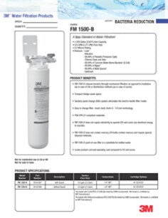 3M 3M 05-61010 Under Sink Drinking Water System FM1500-B without Faucet