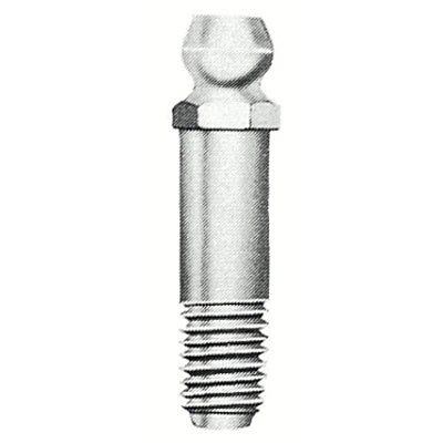 ALEMITE Alemite 1698-B Hydraulic Fitting Straight 1-1/8 in L Male/Male 1/4 in (SAE)