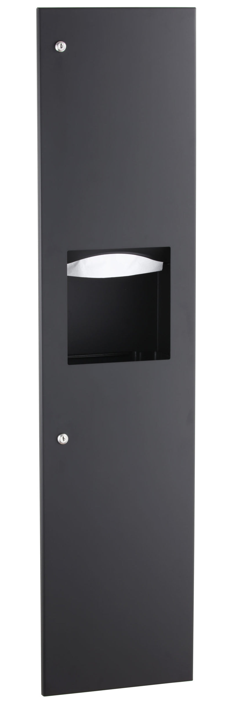 BOBRICK Bobrick 38034.MBLK TrimLineSeries Recessed Paper Towel Dispenser/Waste Receptacle Matte Black
