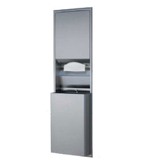 BOBRICK Bobrick 3942 ClassicSeries Semi-Recessed Convertible Paper Towel Dispenser and Waste Receptacle
