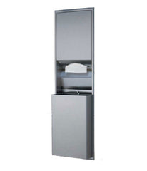 BOBRICK Bobrick 3942 ClassicSeries Semi-Recessed Convertible Paper Towel Dispenser and Waste Receptacle