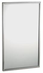BOBRICK Bobrick 29081830 Tempered Glass Welded Frame Mirror 18 x 30 Inches