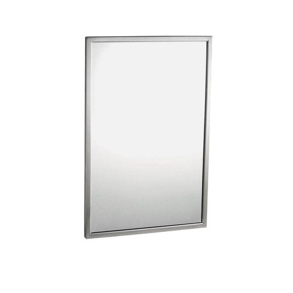 BOBRICK Bobrick 29081830 Tempered Glass Welded Frame Mirror 18 x 30 Inches
