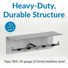 BOBRICK Bobrick 540 Surface-Mounted Toilet Tissue Dispenser and Utility Shelf