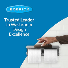 BOBRICK Bobrick 540 Surface-Mounted Toilet Tissue Dispenser and Utility Shelf
