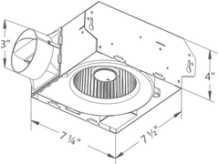 DELTA ELECTRONICS Delta Electronics SLM50-B BreezSlim Ventilation Fan