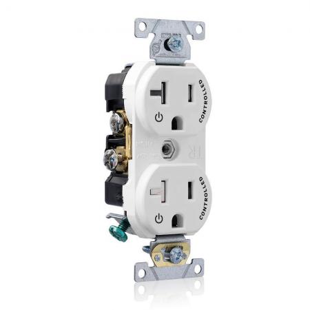 LEVITON Leviton TBR20-S1W Tamper Resistant Duplex Receptacle 20A-125 White