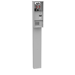 MILBANK MANUFACTURING Milbank U5240-O-200S 4 Terminal Ring Type Plain Top 1-200 Ampere Main Breaker Single Pedestal Direct Bury Series Wired 40 Block